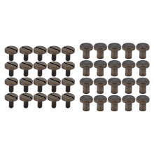20x Antique Bronze Arc Slotted Rivets 8x6mm DIY Bookbinding