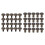 20x Antique Bronze Arc Slotted Rivets 8x6mm DIY Bookbinding 1