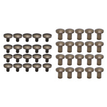 20x Antique Bronze Arc Slotted Rivets 8x7mm DIY Bookbinding