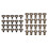 20x Antique Bronze Arc Slotted Rivets 8x7mm DIY Bookbinding 1