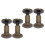 20x Antique Bronze Arc Slotted Rivets 8x7mm DIY Bookbinding 5