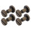 20x Antique Bronze Arc Slotted Rivets 8x6mm DIY Bookbinding 2