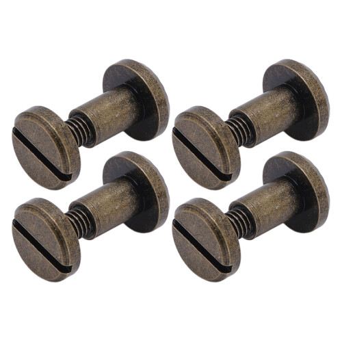 20x Antique Bronze Arc Slotted Rivets 8x6mm DIY Bookbinding 1