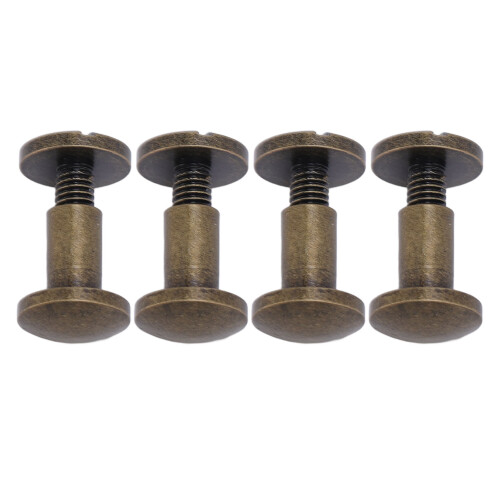 20x Antique Bronze Arc Slotted Rivets 8x7mm DIY Bookbinding 2