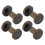 20x Antique Bronze Arc Slotted Rivets 8x6mm DIY Bookbinding 3