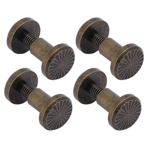20x Antique Bronze Arc Slotted Rivets 8x6mm DIY Bookbinding 2