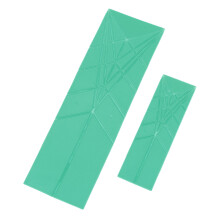 (Green) 2 Stück 3-in-1 Faltmesslöffel groß/klein blau