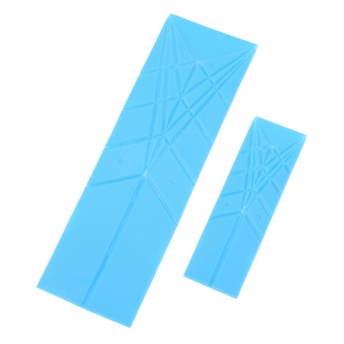 (Blue) 2 cucchiaini misuratori pieghevoli 3in1