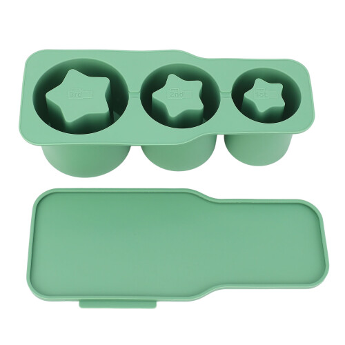 (Green) Silikon-Eiswürfelform 20-40oz Sternform Grün
