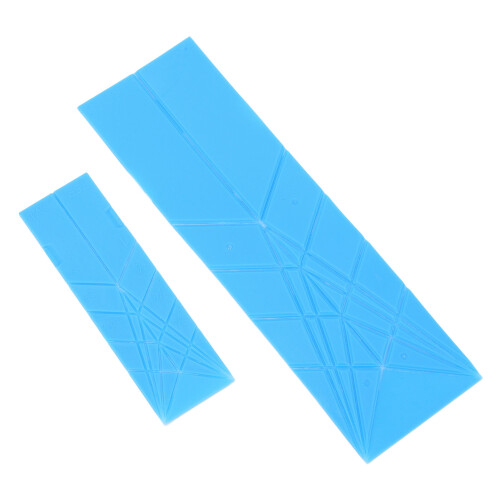 (Blue) 2 cucchiaini misuratori pieghevoli 3in1 2
