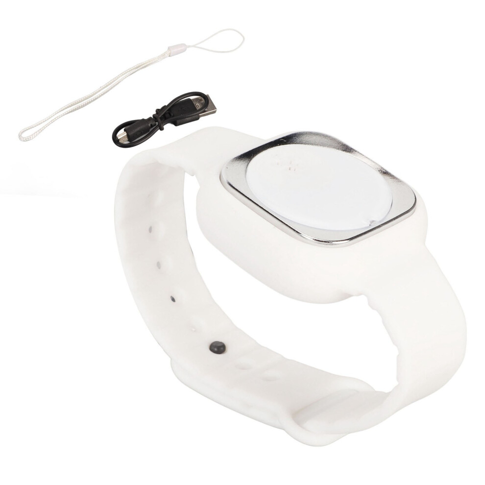 Ultrasonic Repellent Bracelet Watch Usb Rechargeable Waterproof White 667859196164