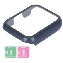 (Midnight Blue) PC Tempered Glass Case for Realme Watch 2 Midnight Blue