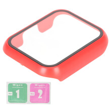 (Red) PC Tempered Glass Case for Realme Watch 2 Midnight Blue