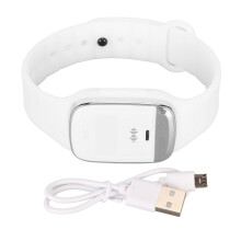 Ultrasound Repellent Bracelet with Time & Temp Display White