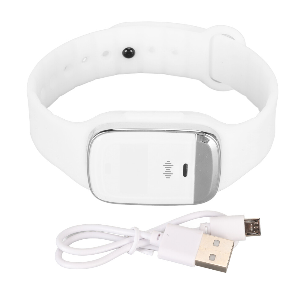 Ultrasound Repellent Bracelet with Time & Temp Display White
