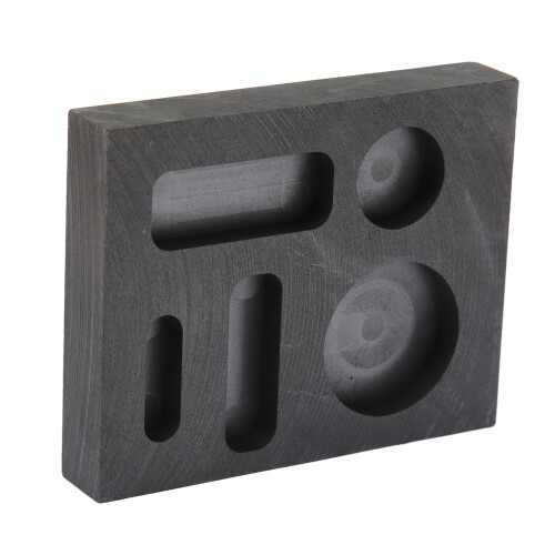 Graphite Ingot Mold 3 Rectangular 2 Round Holes High Temp 1