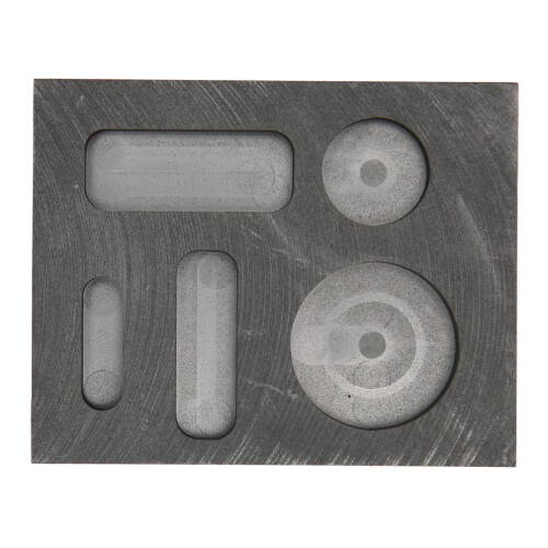 Graphite Ingot Mold 3 Rectangular 2 Round Holes High Temp 2