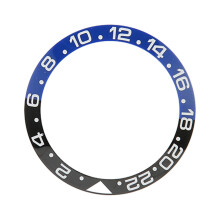38mm Black Blue Watch Bezel Insert Ceramic GMT