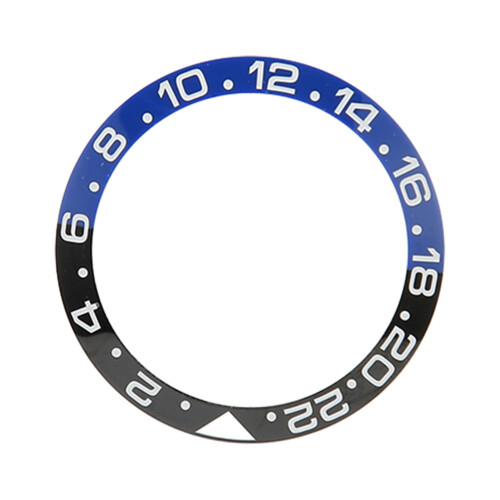 38mm Black Blue Watch Bezel Insert Ceramic GMT
