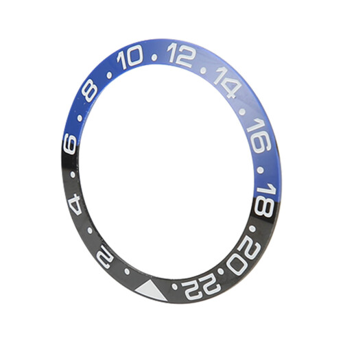 38mm Black Blue Watch Bezel Insert Ceramic GMT 2