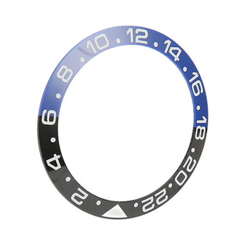 38mm Black Blue Watch Bezel Insert Ceramic GMT 1