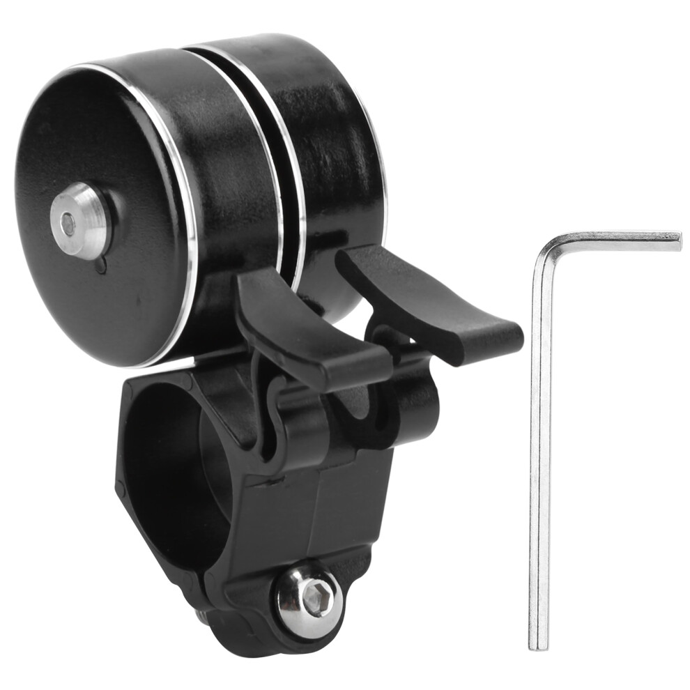 () 120Db Bicycle Bell Double Click Handlebar Alarm Black/Silver