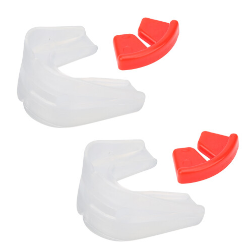 2Set Twosided Transparent Silicone Boxing Mouthguard 2