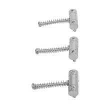 3 piezas de sillines del puente de guitarra, metal plateado, llave
