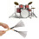 Steel Wire Drum Brush Kit with Maple Handle - White Percussion Tool 15