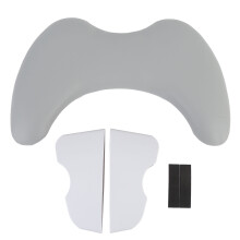 (Gray) U-förmiger Armstütze für Maniküre, PU-Leder, Schwarz