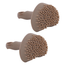 (Brown) 2 Pcs Silicone Freckles Stamp Makeup Tool Realistic One Press Purple