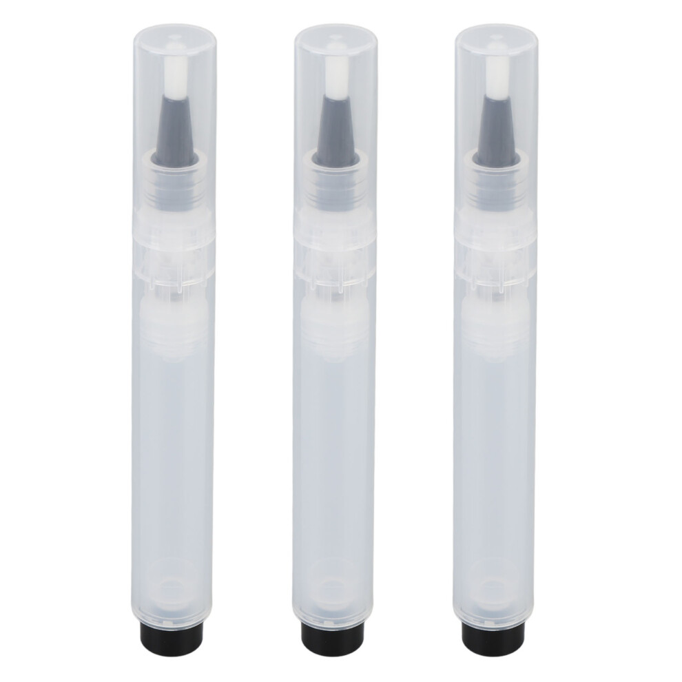 3 Pcs Empty Refillable Brush Pen Makeup Transparent Container