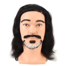 Male Mannequin Head with Beard Hair Styling Barber Manikin Doll