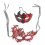 (Red) 2x Glitter Halfmasker Goud Voor Feest 1