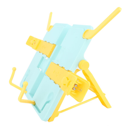 Book Stand Holder for Kids Adjustable Angle Yellow Blue 1