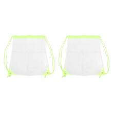 2 Pack Clear Drawstring Bag PVC See Through Portable Backpack