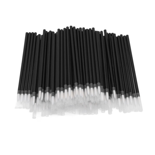 100 Stk. schwarze Eyeliner-Pinsel mit Behälter 2
