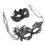 (Black) 2x Glitter Halfmasker Goud Voor Feest 2