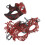 (Red) 2x Glitter Halfmasker Goud Voor Feest 2