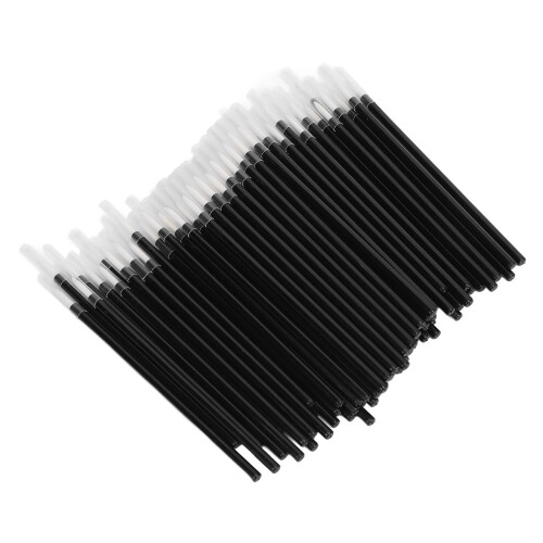 100 Stk. schwarze Eyeliner-Pinsel mit Behälter 1
