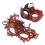 (Red) 2x Glitter Halfmasker Goud Voor Feest 4