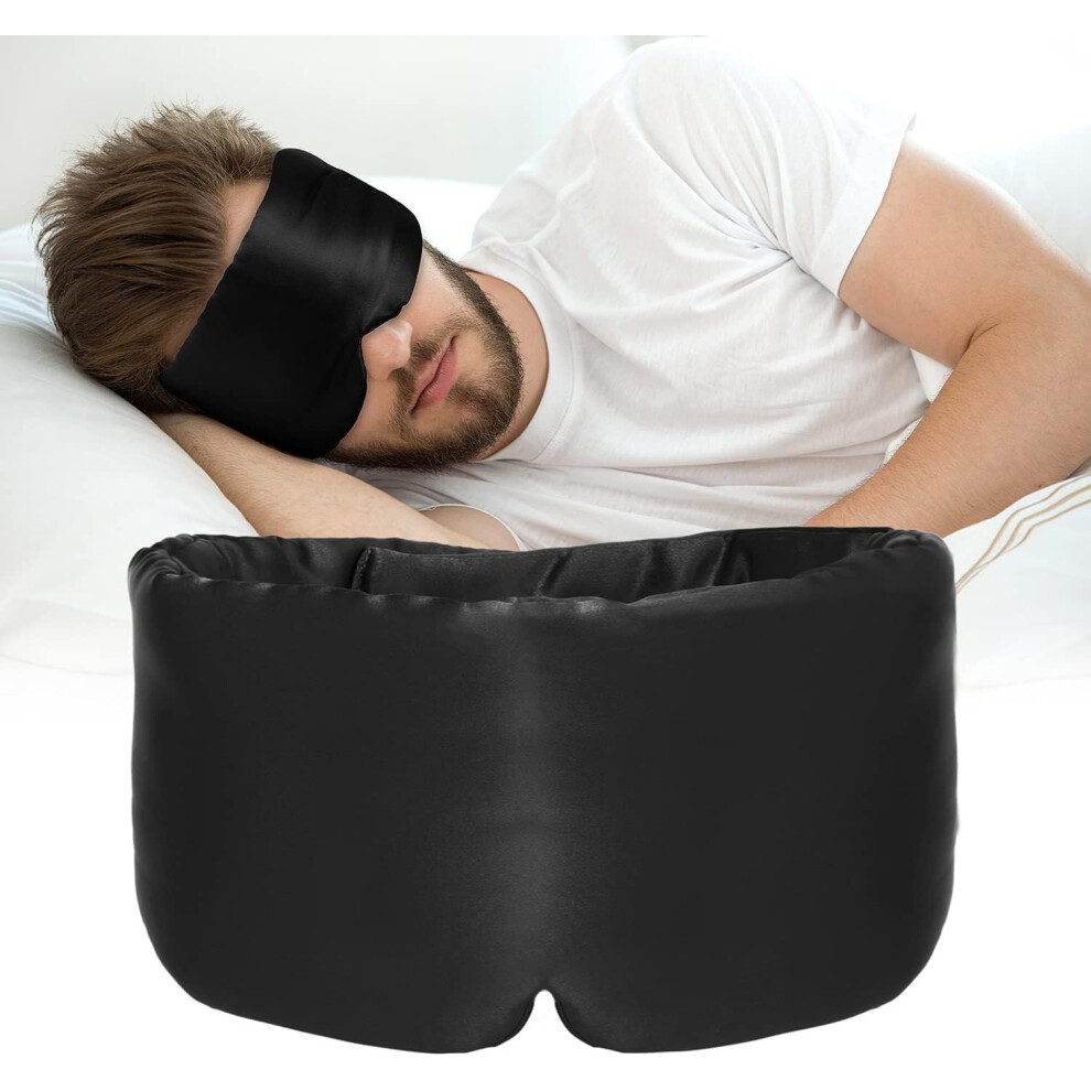 Silk Sleeping Mask Unisex Silk Eye Mask For Side Sleepers Blackout Eye Mask With Adjustable Elastic Band
