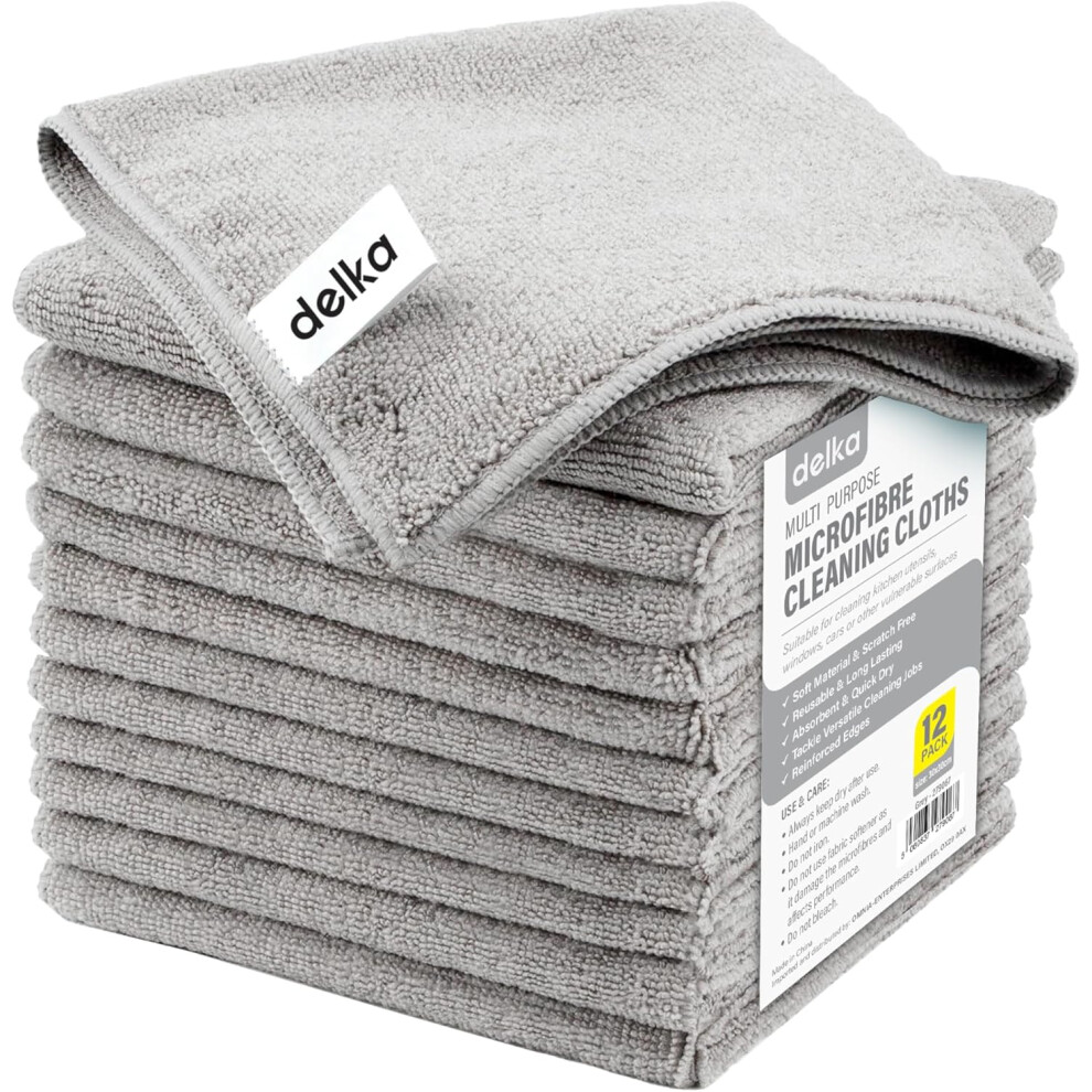 Microfibre Cleaning Cloths (Grey,12 Pack)-image-OPC-PMMDV6Q-NEW