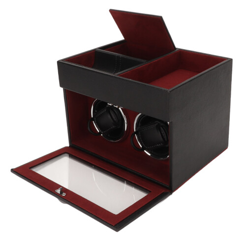 Automatic Watch Winder Double Storage Box Quiet Motor Blue LED 1