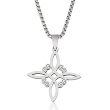 Cross Necklace Silver Simple Fashion Metal Gift