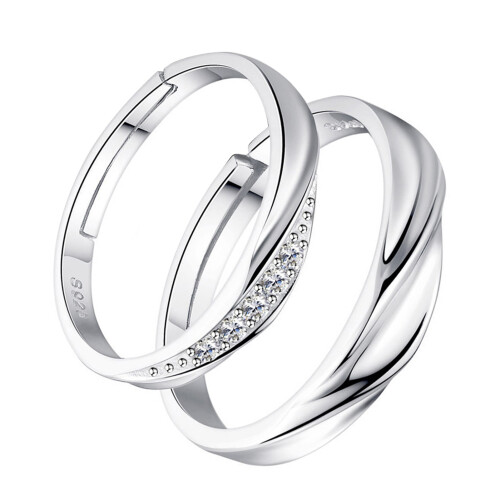 2pcs Open Ring Set Copper Couple Ring Party Dating 1