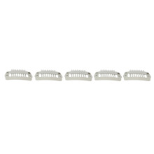50 Stück Edelstahl-Wigclips, 8 Zähne, 1,1 Zoll, Beige