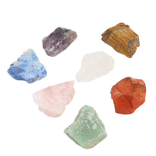 7 Pcs Chakra Stones Set 7 Colors Raw Crystal Healing 1