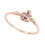 Princess Ring Adjustable Copper Rose Gold Women 3