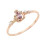 Princess Ring Adjustable Copper Rose Gold Women 4
